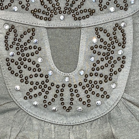 Private Boutique label tank style top key hole sexy front bling detail BEAUTIFUL - Picture 10 of 11